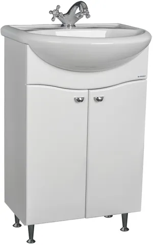 Тумба под умывальник Домино "Уют 55 Волна" без ящика Айсберг