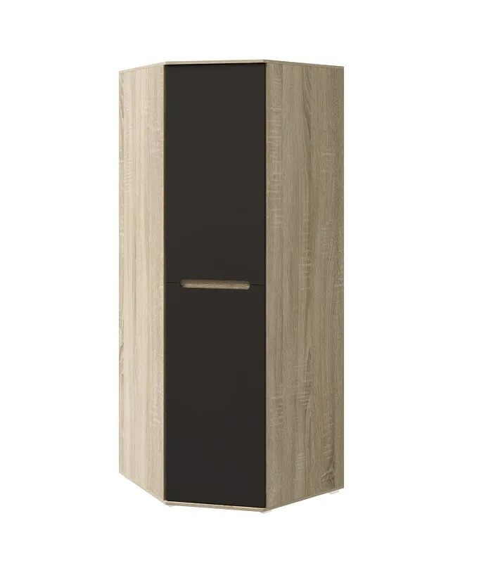 Шкаф Ким угловой (сонома/графит)