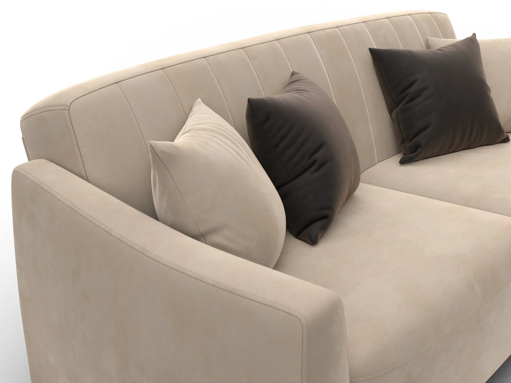 Диван-книжка Лига-095 НПБ ( SEVEN 729 бежевый )