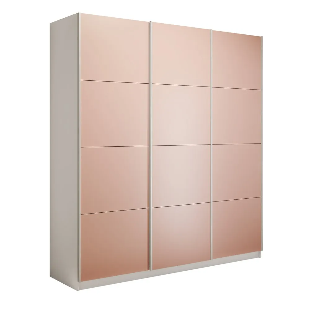 Шкаф-купе Прайм 3-х дверный Стекло Пудра 210 см