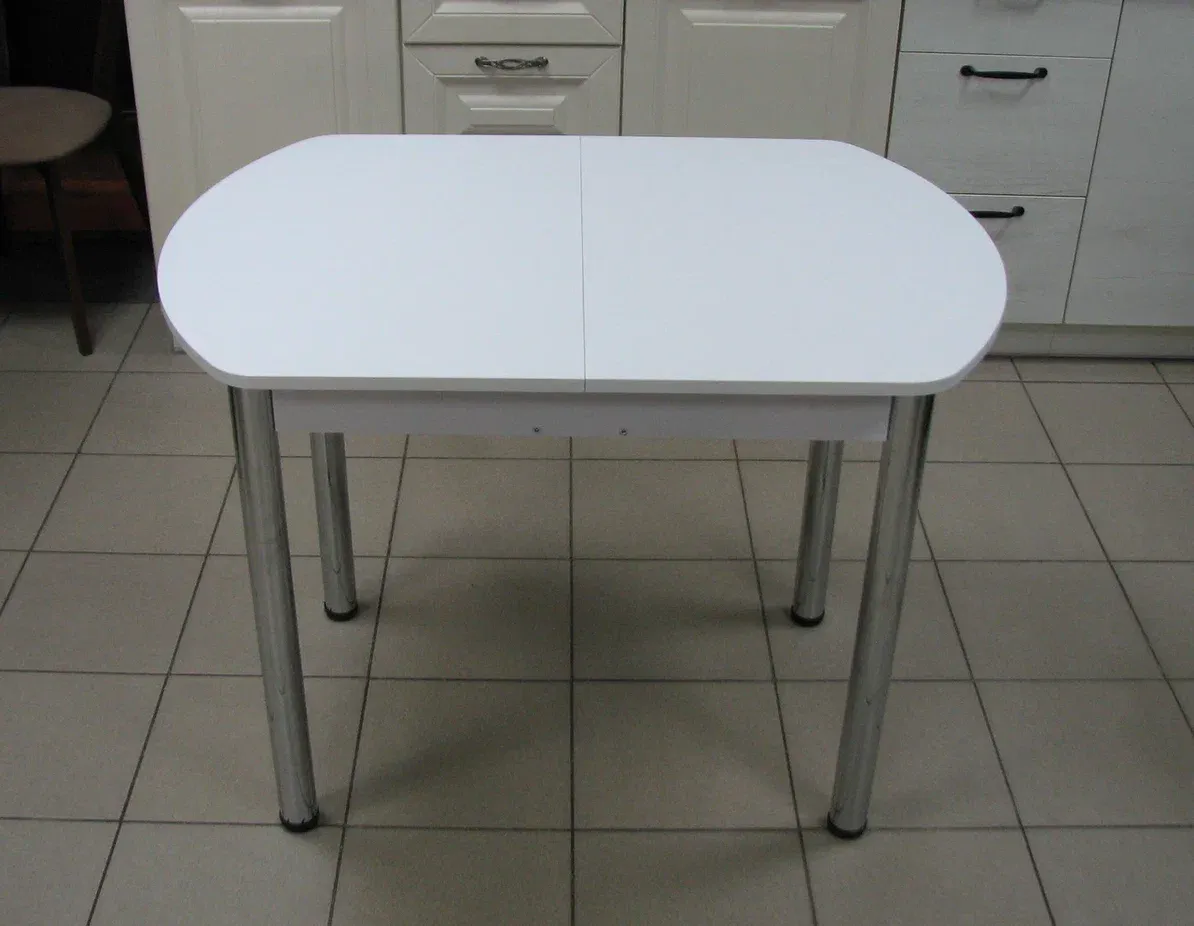 Стол Евро раскладной 1000*680 (белый), ножки хром