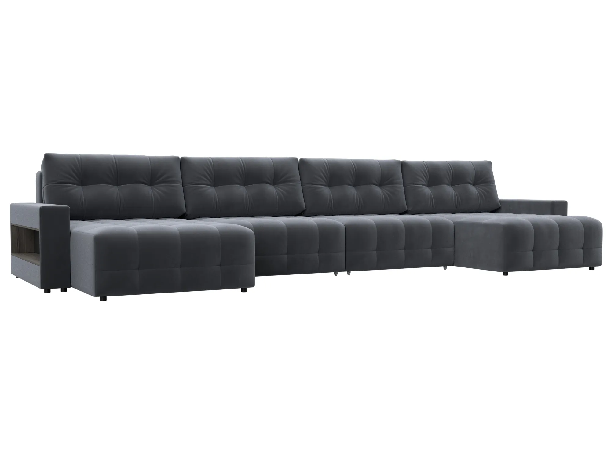 Диван П-образный с полками Лига-053 НПБ Лонг