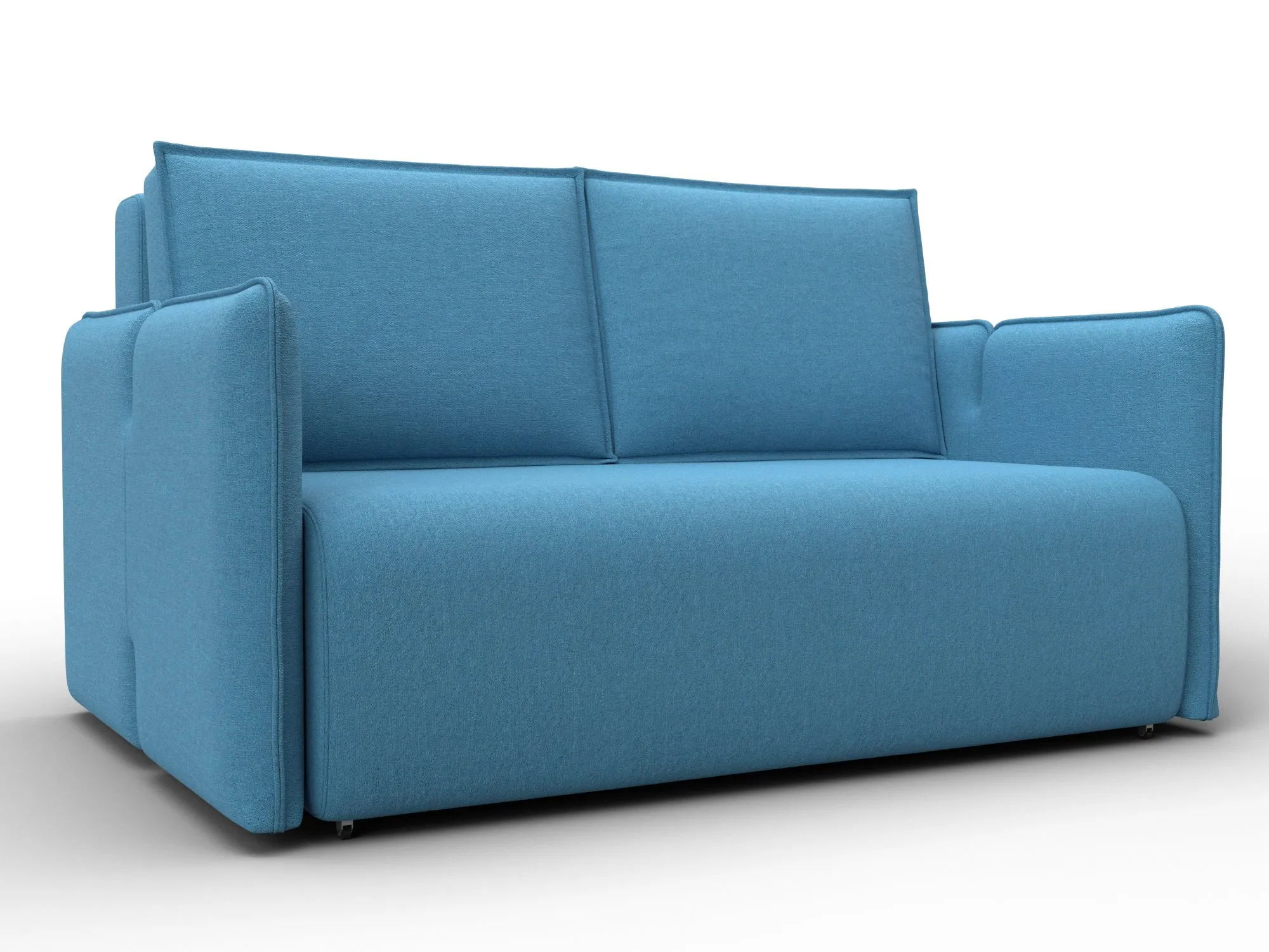 Диван прямой Лига-117 ( Амур 10 голубой )