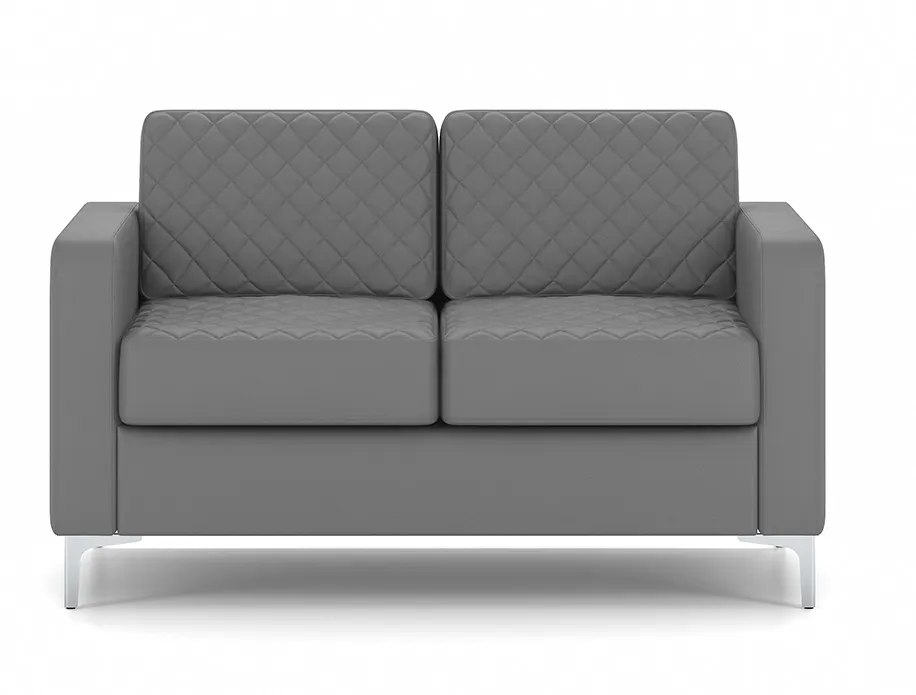 Двухместный офисный диван CHAIRMAN АКТИВ серый