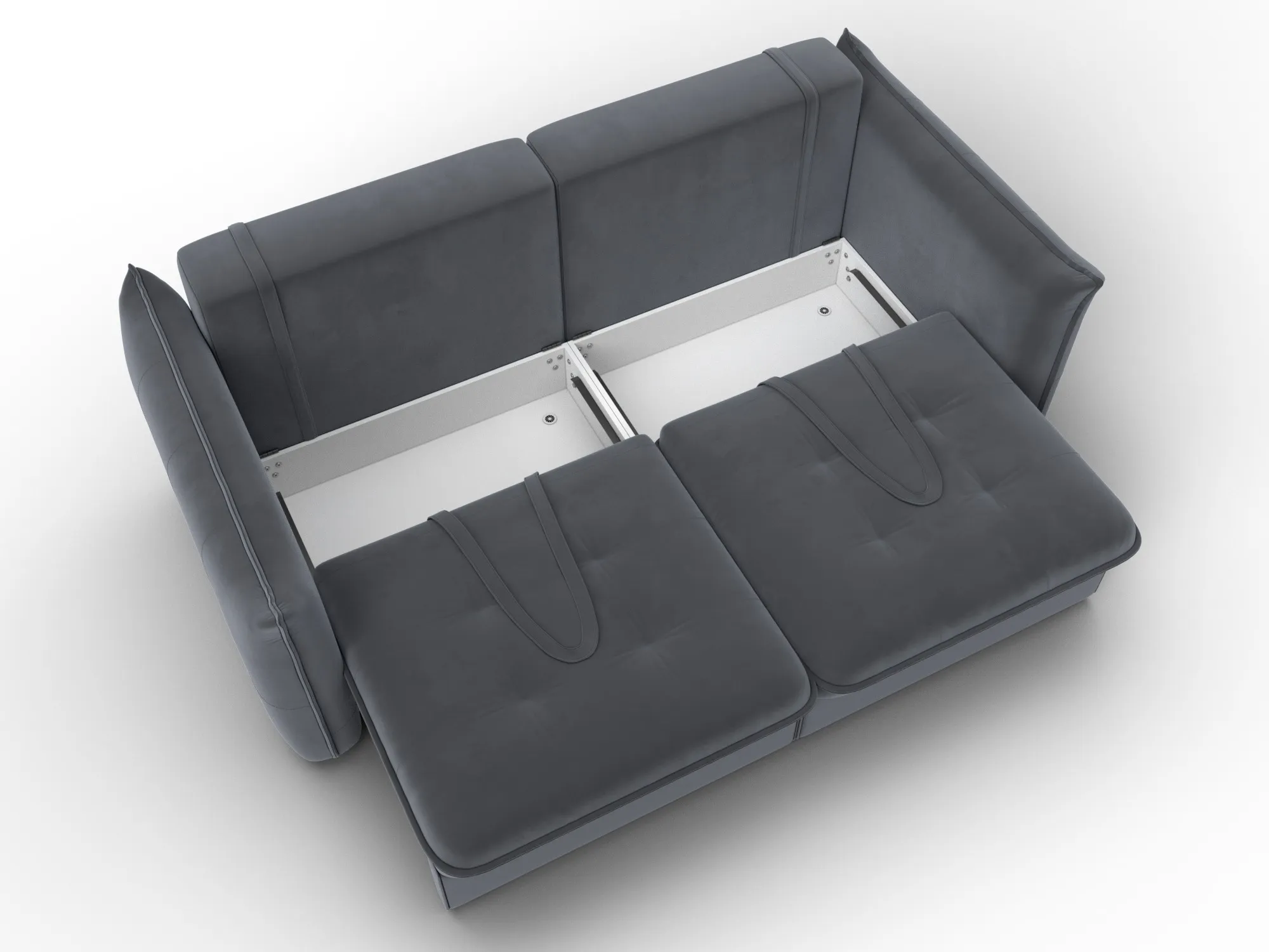 Диван прямой Лига-100 НПБ ( SEVEN 17 серый )