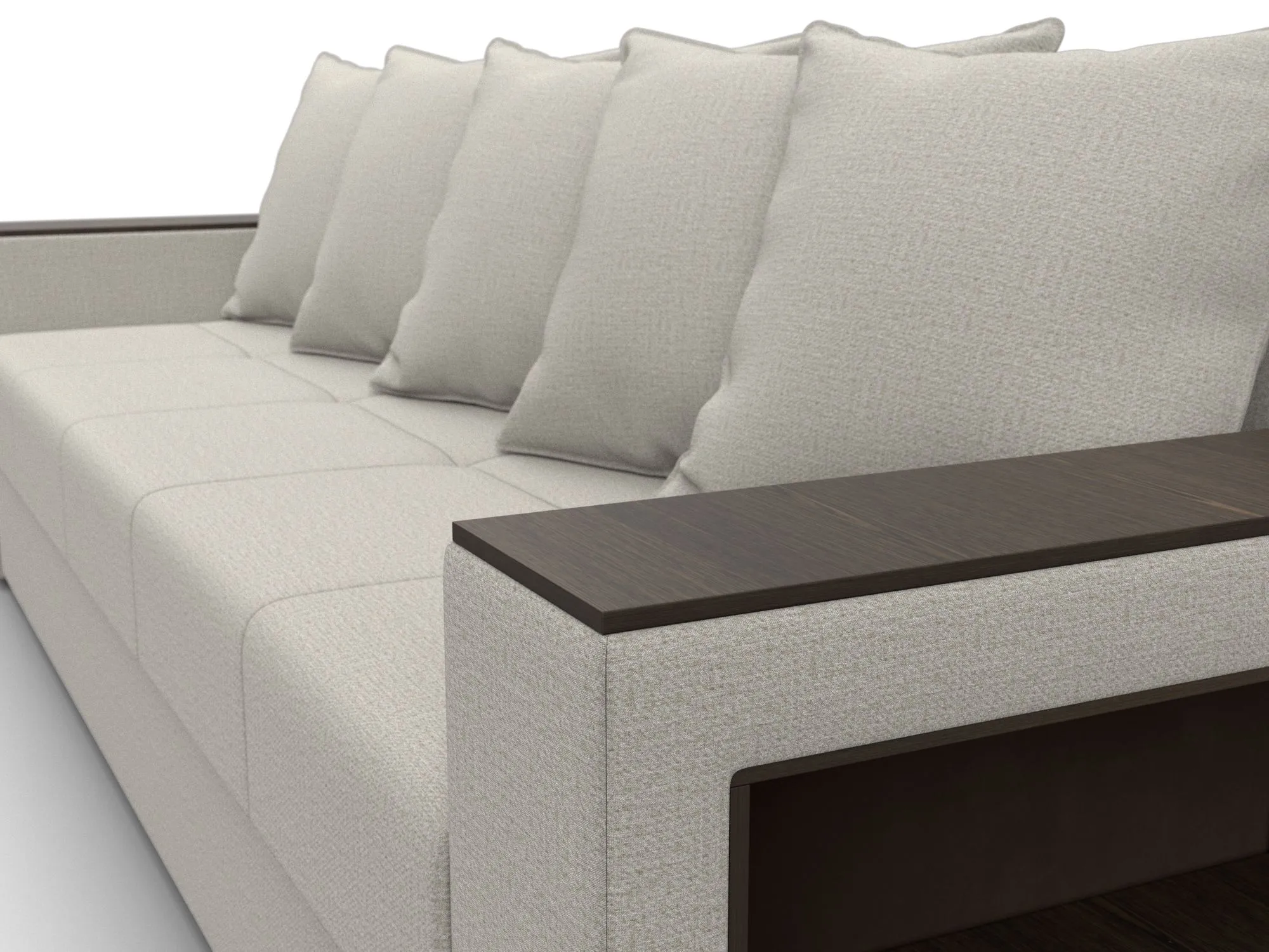 Диван прямой Дубай Лайт ( Амур 02 бежевый )