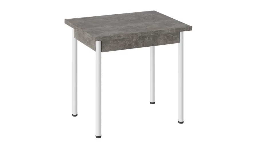 Стол  раздвижной Родос Тип 2 с опорой d40 Белый муар, Ателье темный