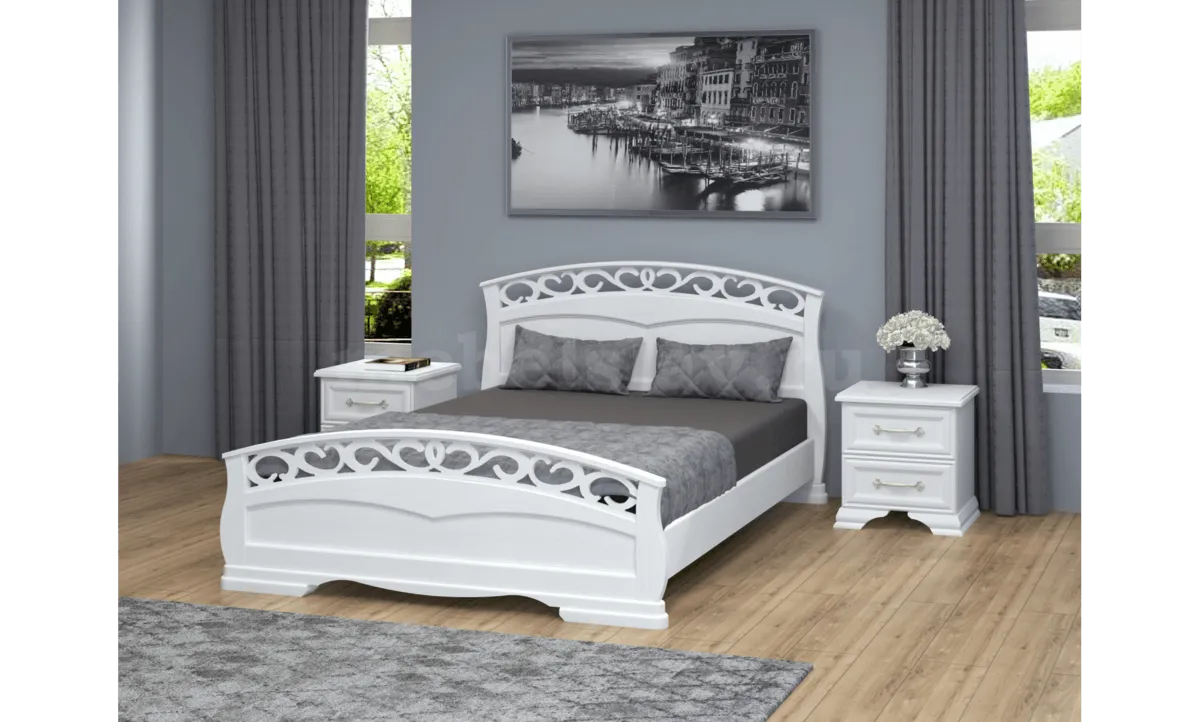 Кровать Грация-1 (160*200) античный белый