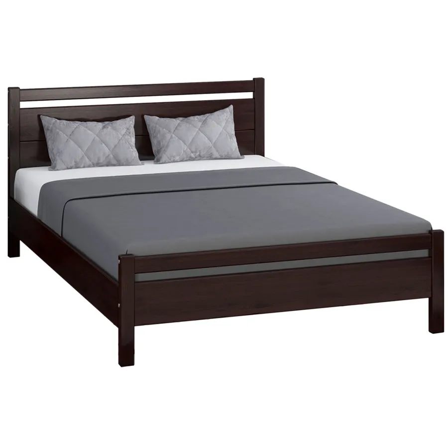 Кровать из массива Вероника-1 (160*200) орех темный