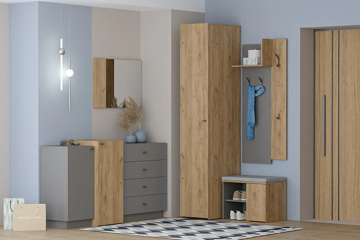 Прихожая МС Квадро Графит набор 1