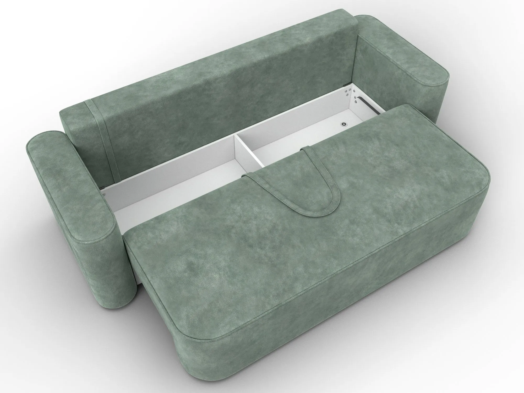 Диван прямой Лига-118 НПБ ( BRUT 08 зеленый )