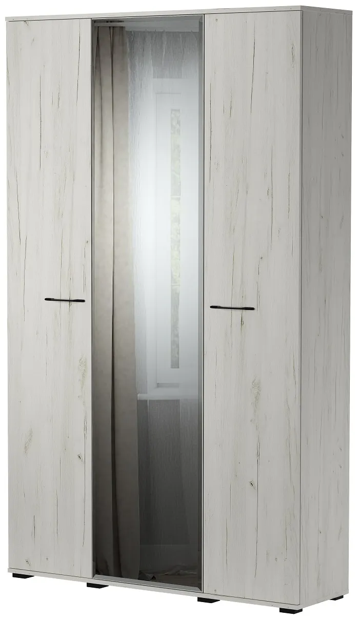 Шкаф с зеркалом ИТАЛИЯ ШК-1300  Крафт белый