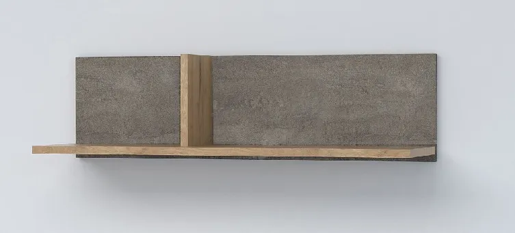 Полка ПЛ-1 Эго Дуб Крафт Золотой/Камень Темный