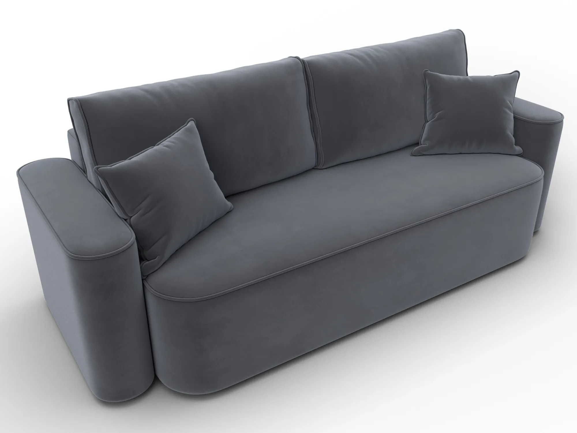 Диван прямой Лига-118 НПБ ( SEVEN 17 серый )