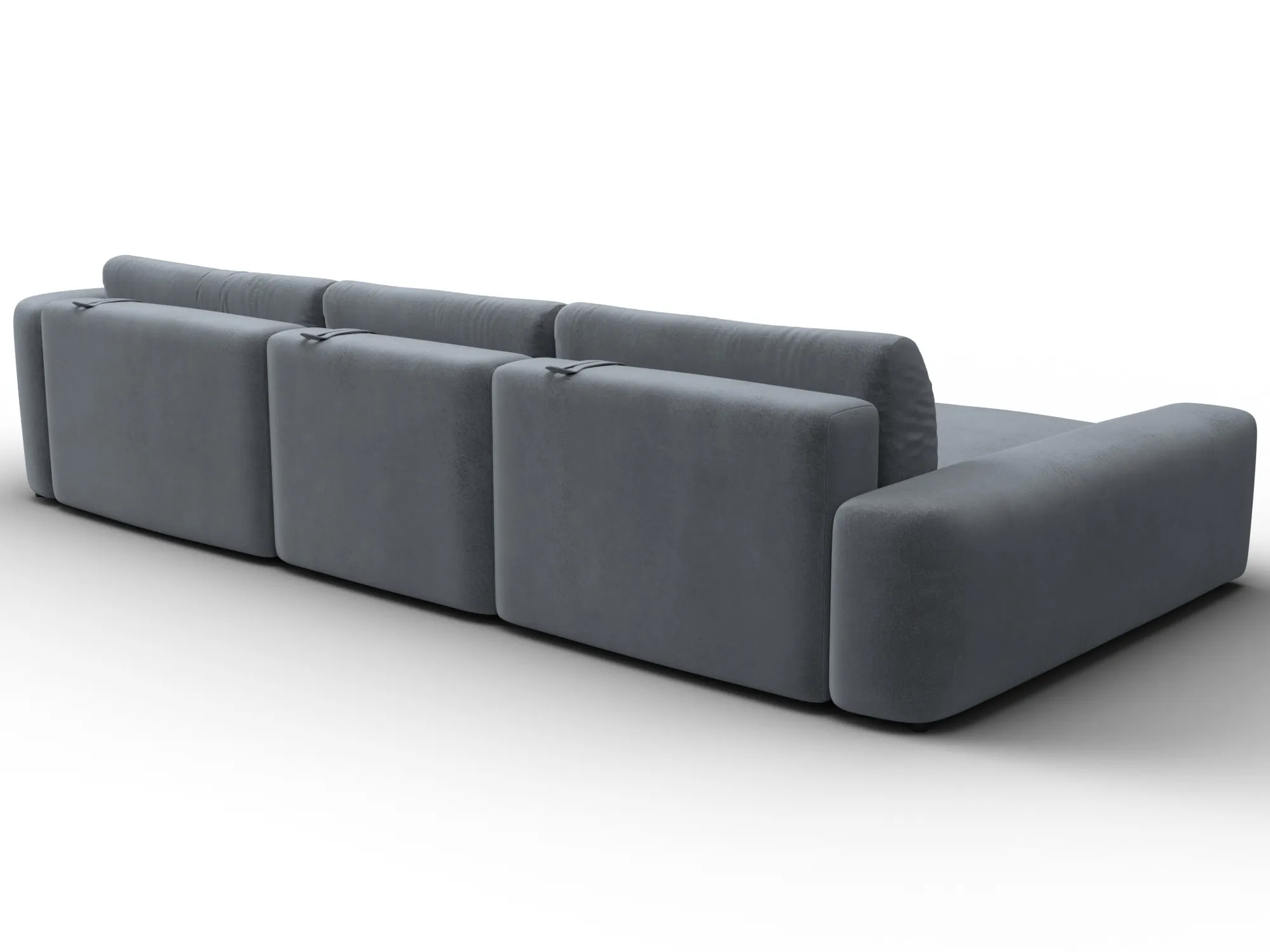 Диван угловой Лига-066 НПБ Лонг угол левый ( TOWER 10 серый )