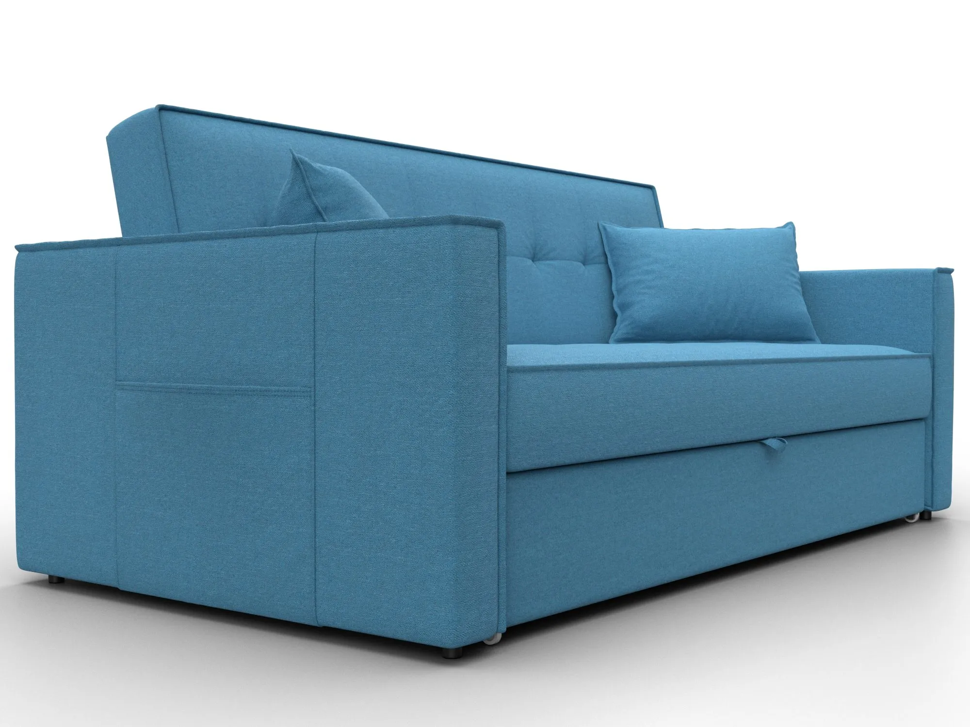 Диван прямой Лига-104 (160) ( Амур 10 голубой )