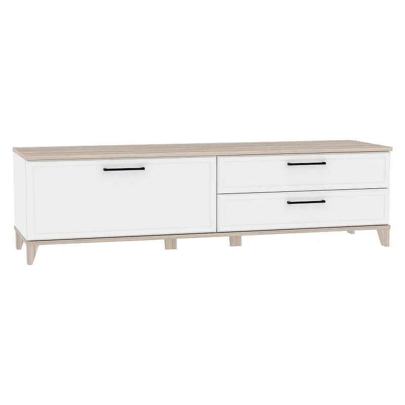  Тумба ТВ AURELIO 3 Блеквуд сатиновый/Белый