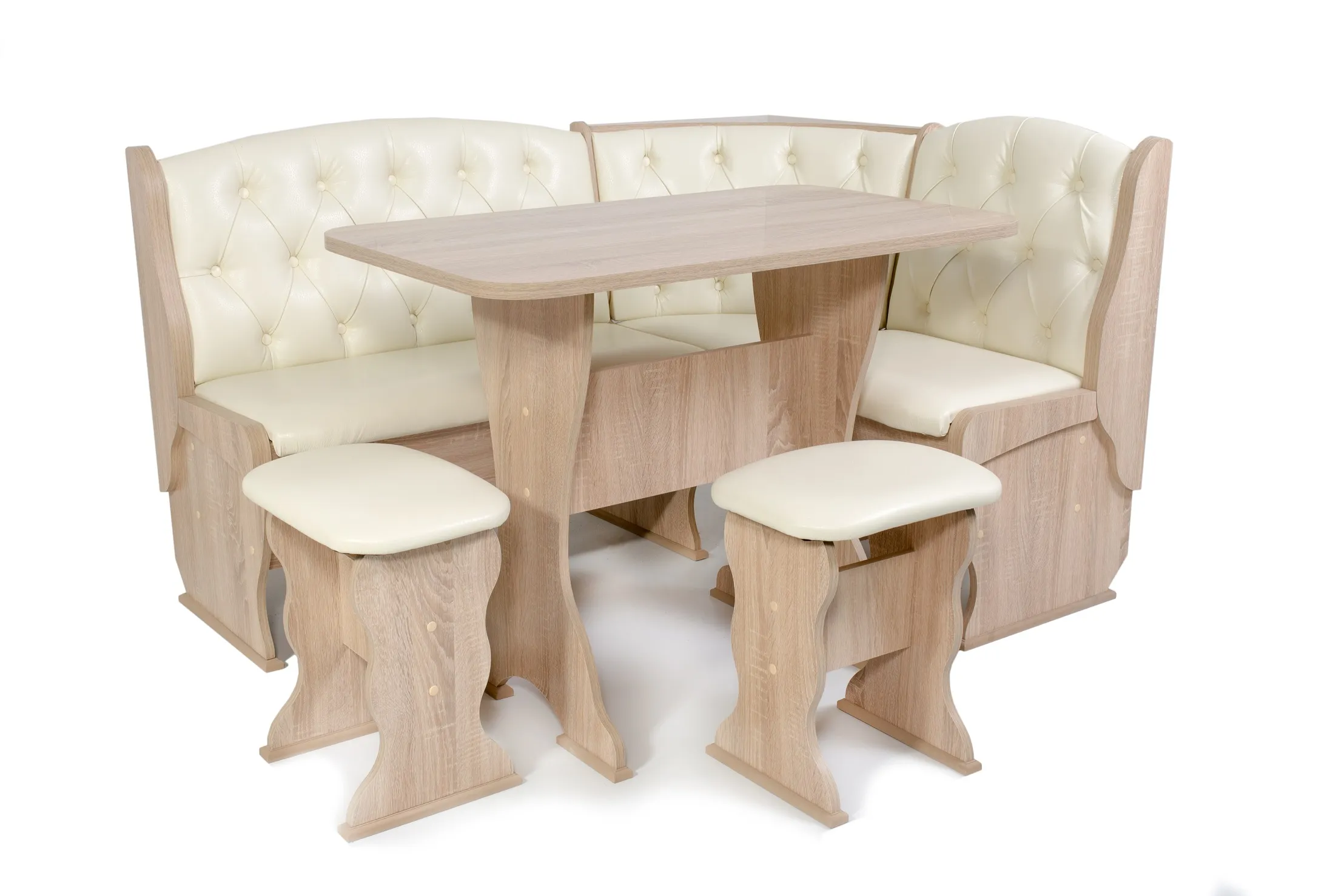 Кухонный уголок Орхидея Люкс (дуб сонома/Крем)