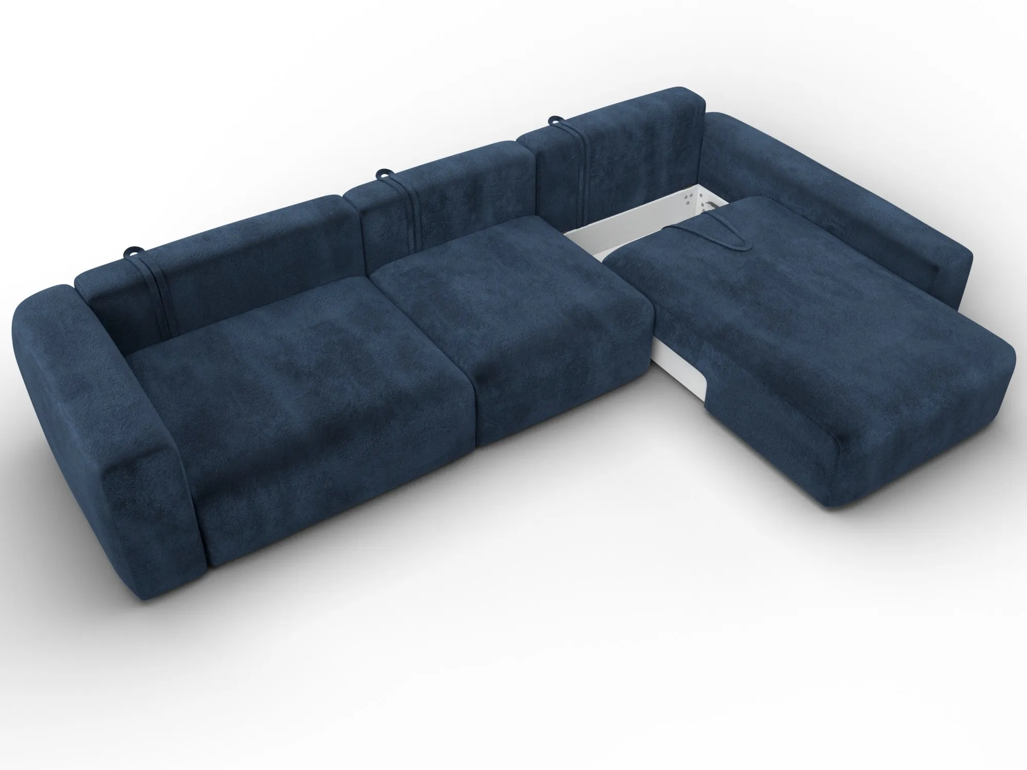 Диван угловой Лига-066 НПБ Лонг угол правый ( TOWER 13 синий )