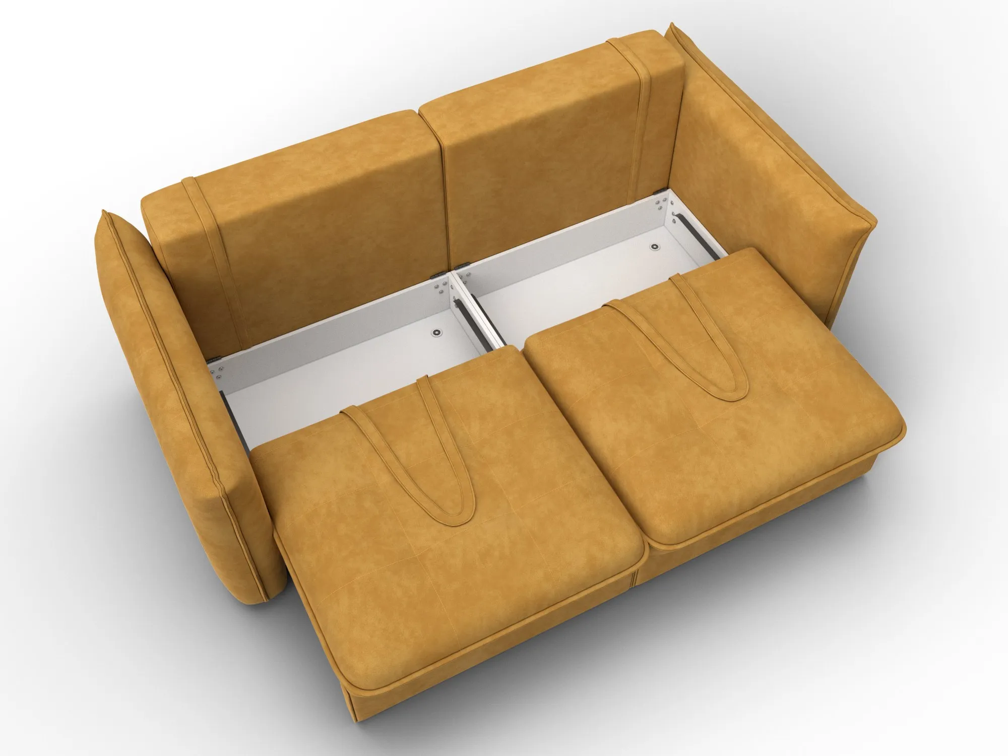 Диван прямой Лига-100 НПБ ( BRUT 10 желтый )