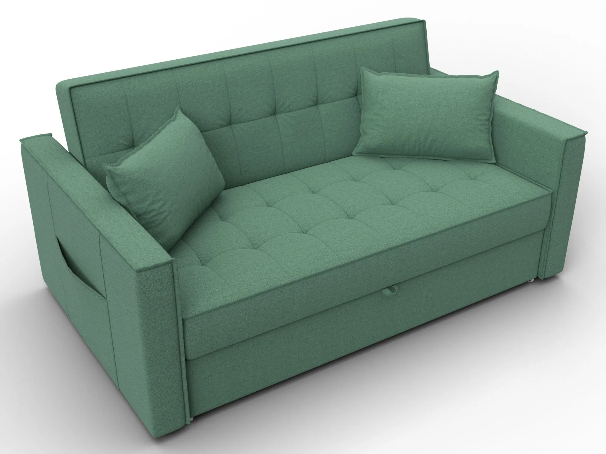 Диван прямой Лига-104 (140) ( Амур 11 зеленый )