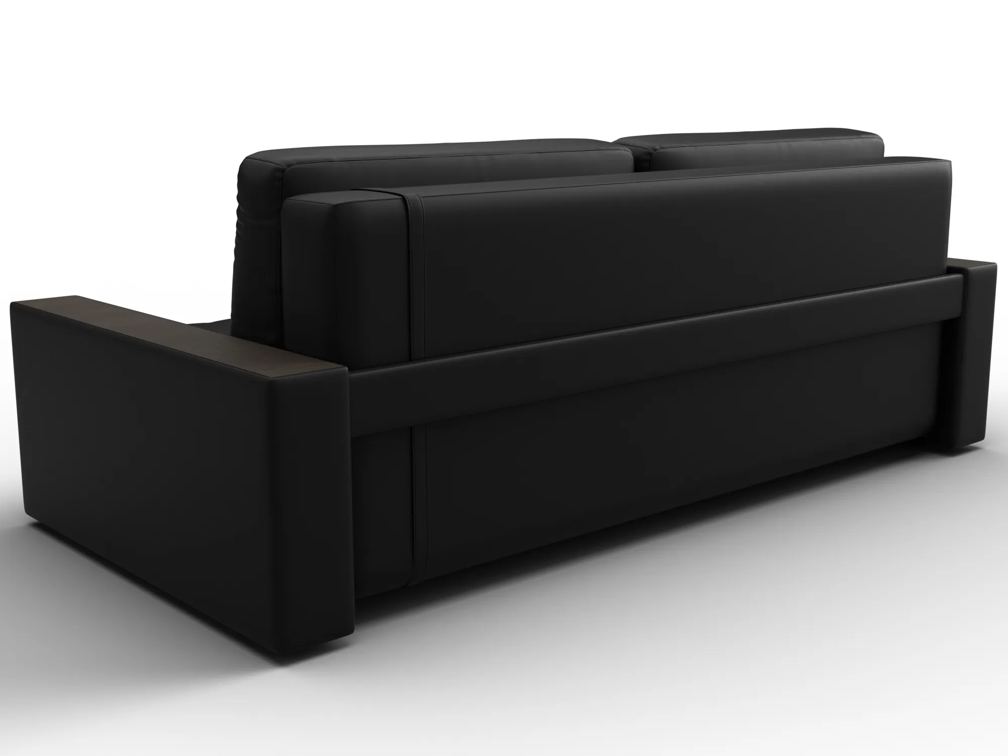 Диван прямой с декором Лига-096 НПБ ( Черный;Белый )