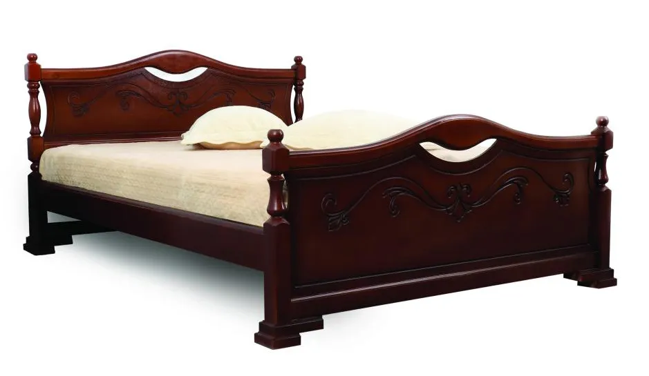 Кровать Людмила 16 Орех светлый 1600х2000