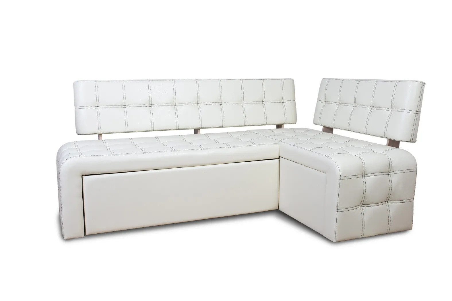 Кухонный диван Прага со спальным местом (кожзам Милк)