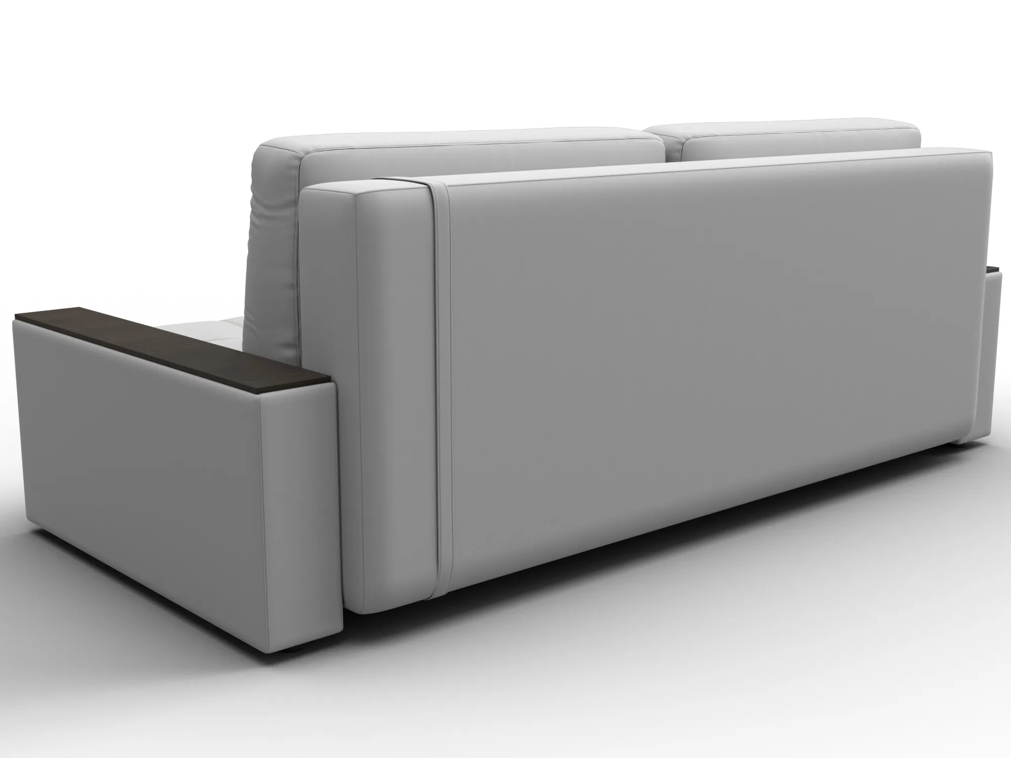 Диван прямой с декором Лига-096 НПБ ( Белый;Черный )