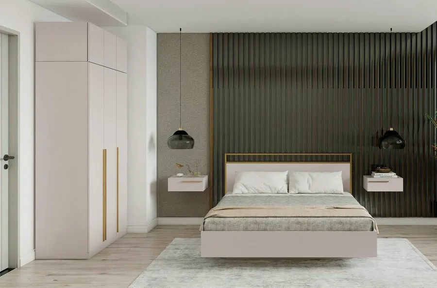 Модульная спальня Николь с навесной прикроватной тумбой 