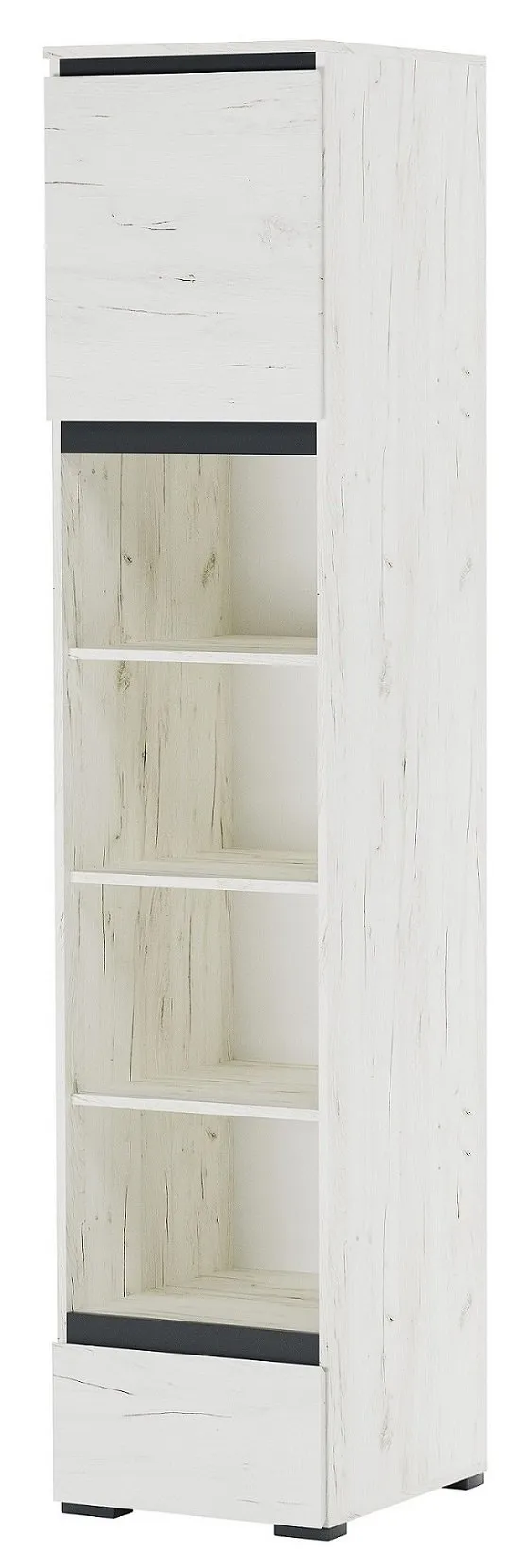 Пенал с ящиком  ГРЕТТА 1С1Я Дуб Крафт белый - Антацит