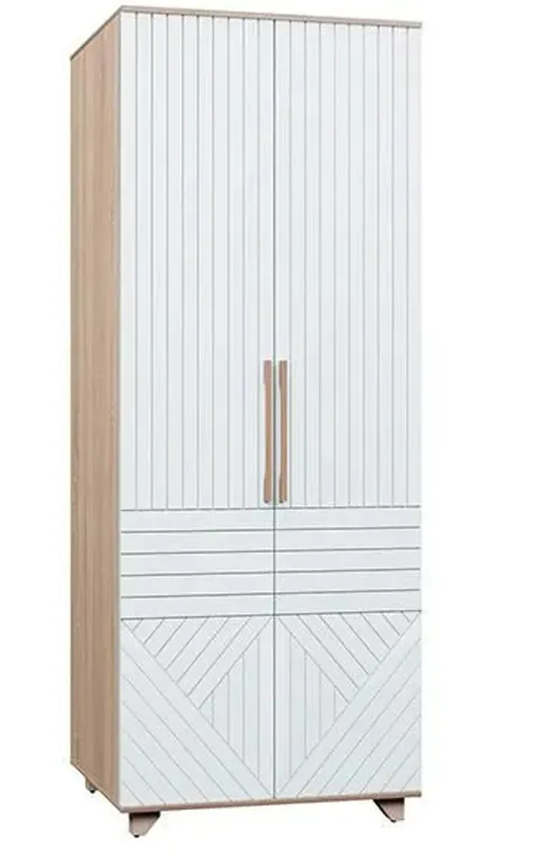 Шкаф 2-х створчатый Копенгаген (дуб сонома/белый матовый)