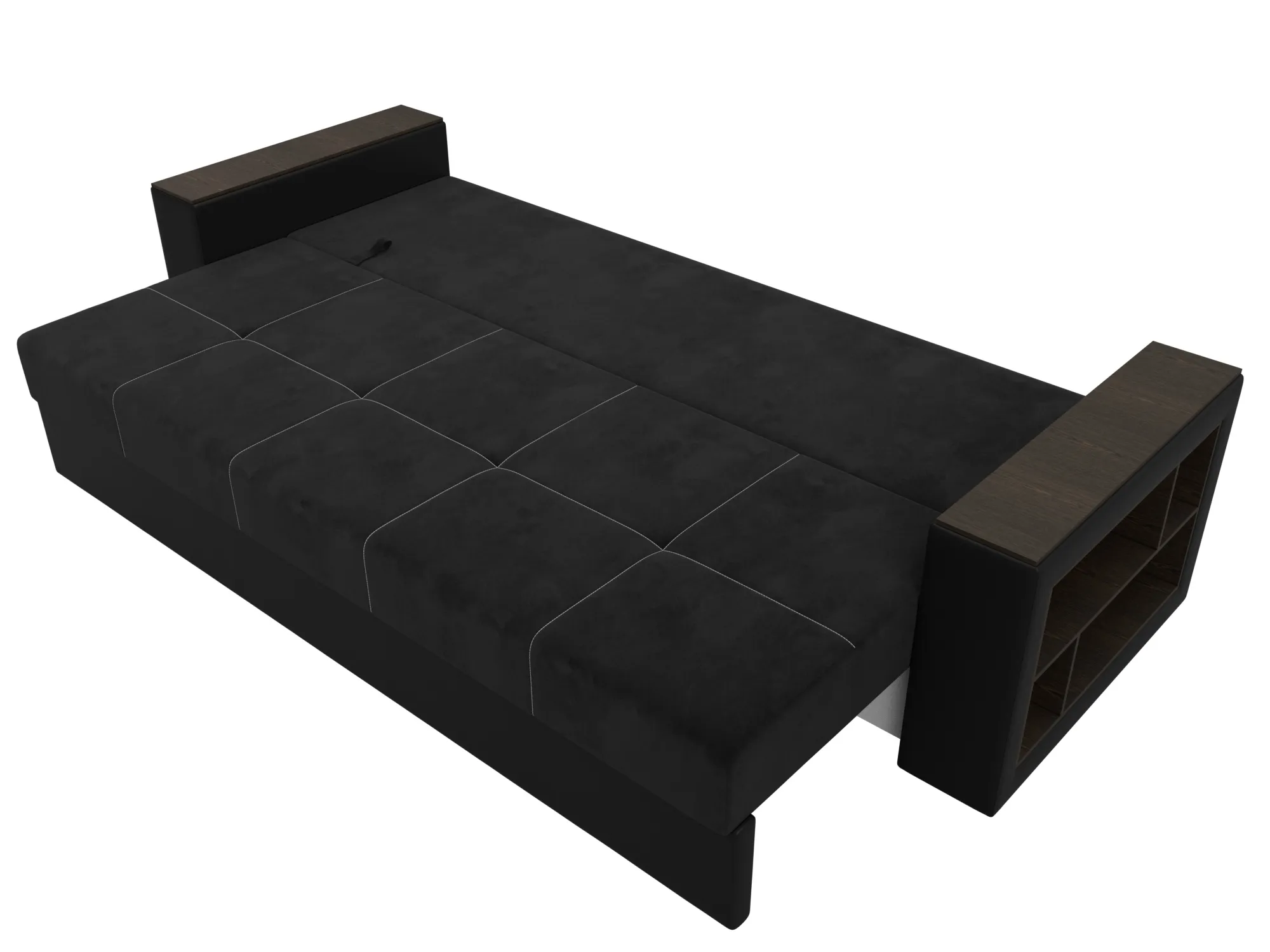 Диван прямой Дубай Лайт ( Черный;Черный )