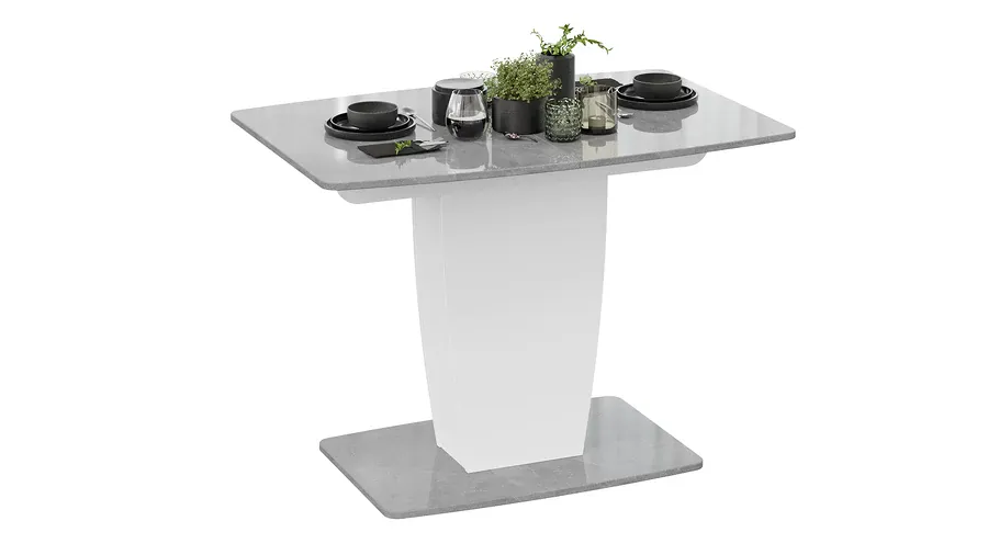 Стол раздвижной Аризона Тип 1 - КМ+02.85.000.001 Белый, Ателье светлый глянец