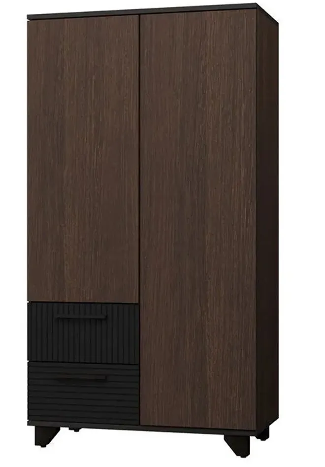 Стеллаж Копенгаген без стекла (венге/черный матовый)