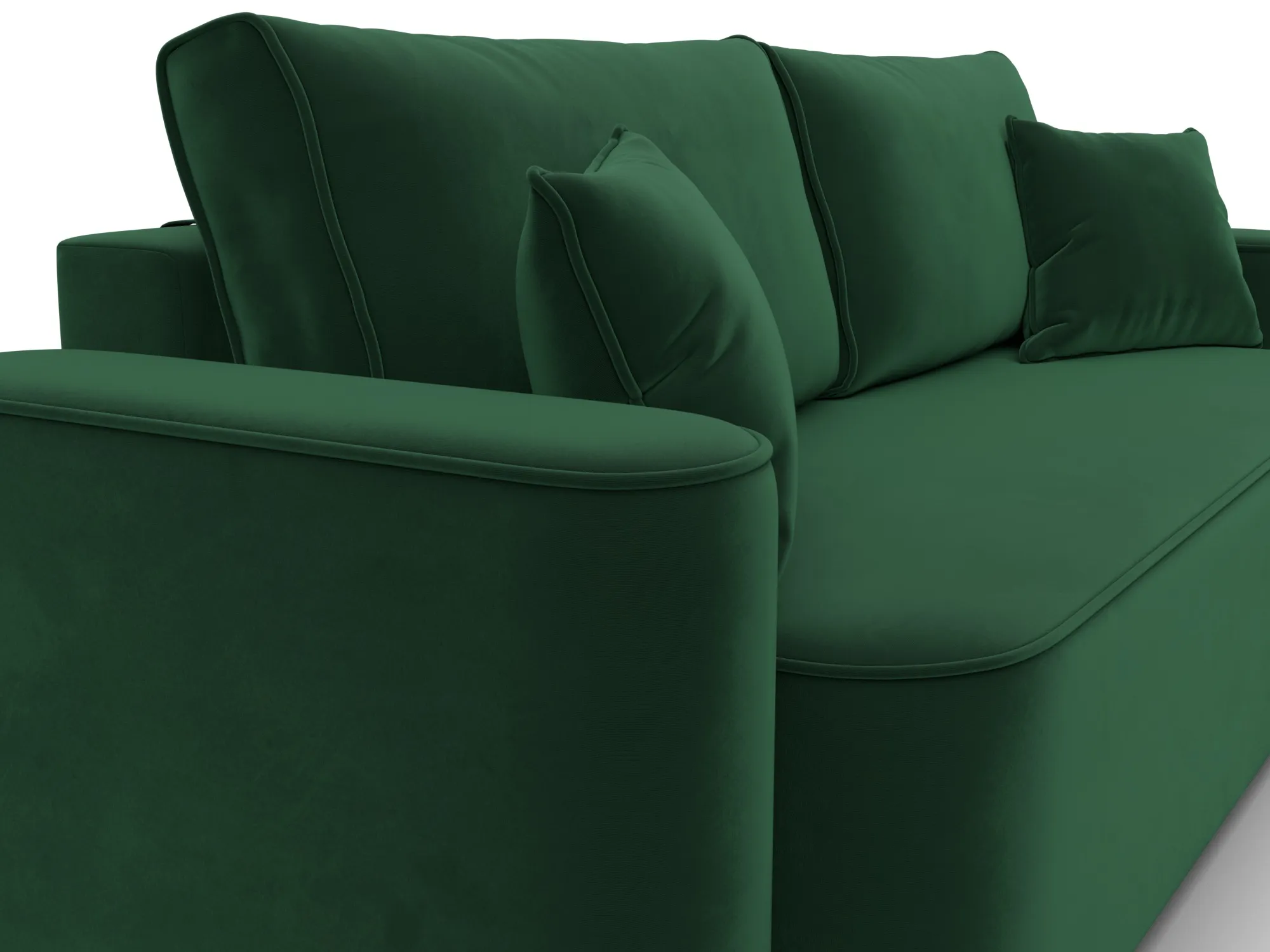 Диван прямой Лига-118 НПБ ( SEVEN 626 зеленый )