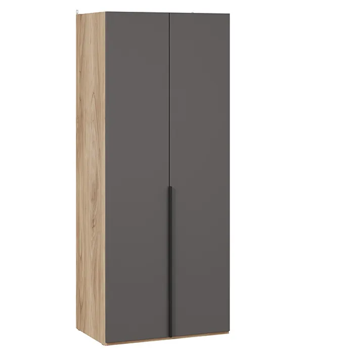 Шкаф для одежды (580) с 2 глухими дверями Порто - СМ-393.07.003 Графит