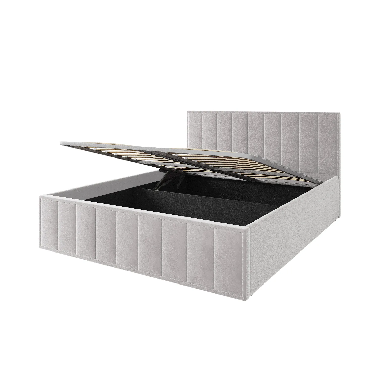 Мягкая кровать Лана 1,6 с подъемным механизмом (бежевый велюр)