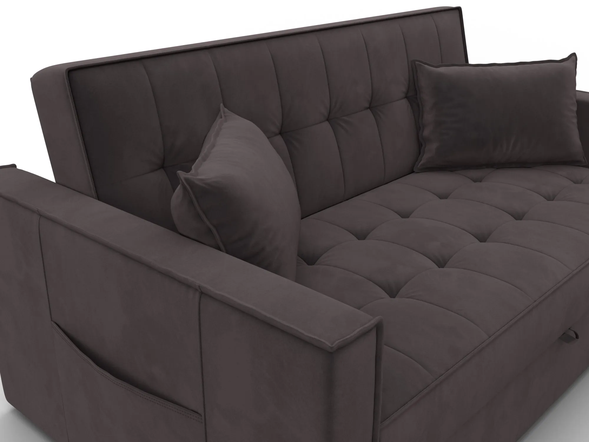 Диван прямой Лига-104 (140) ( SEVEN 727 коричневый )