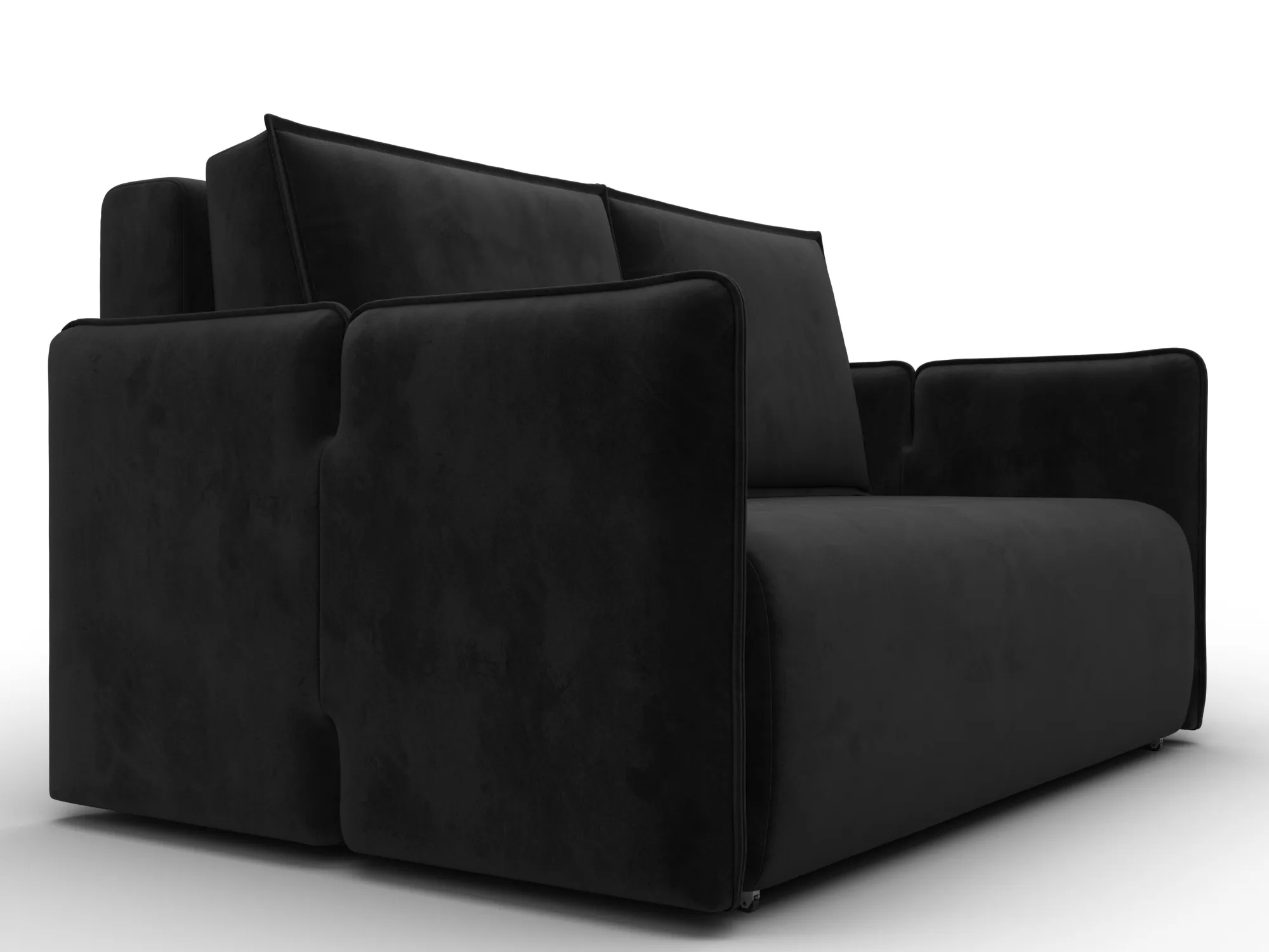 Диван прямой Лига-117 ( SEVEN 35 черный )