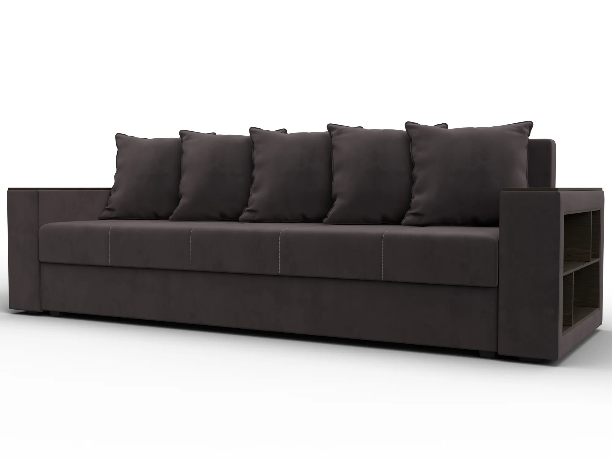 Диван прямой Дубай Лайт ( SEVEN 727 коричневый )