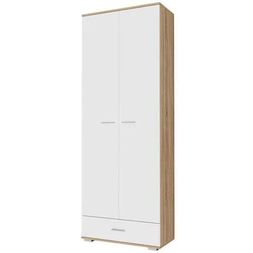 Шкаф с ящиком ИТАЛИЯ ШК1Я-800 сонома/белый глянец