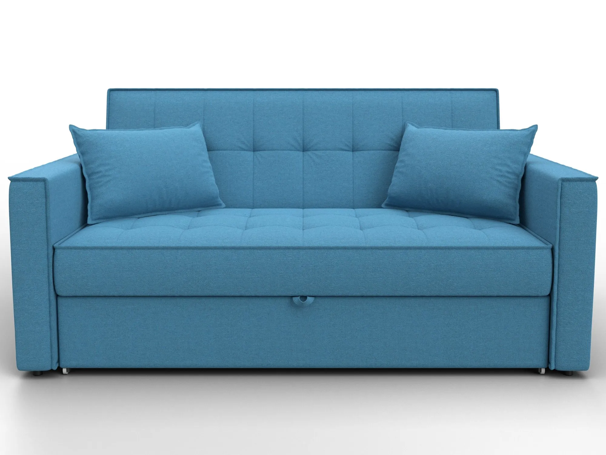 Диван прямой Лига-104 (140) ( Амур 10 голубой )