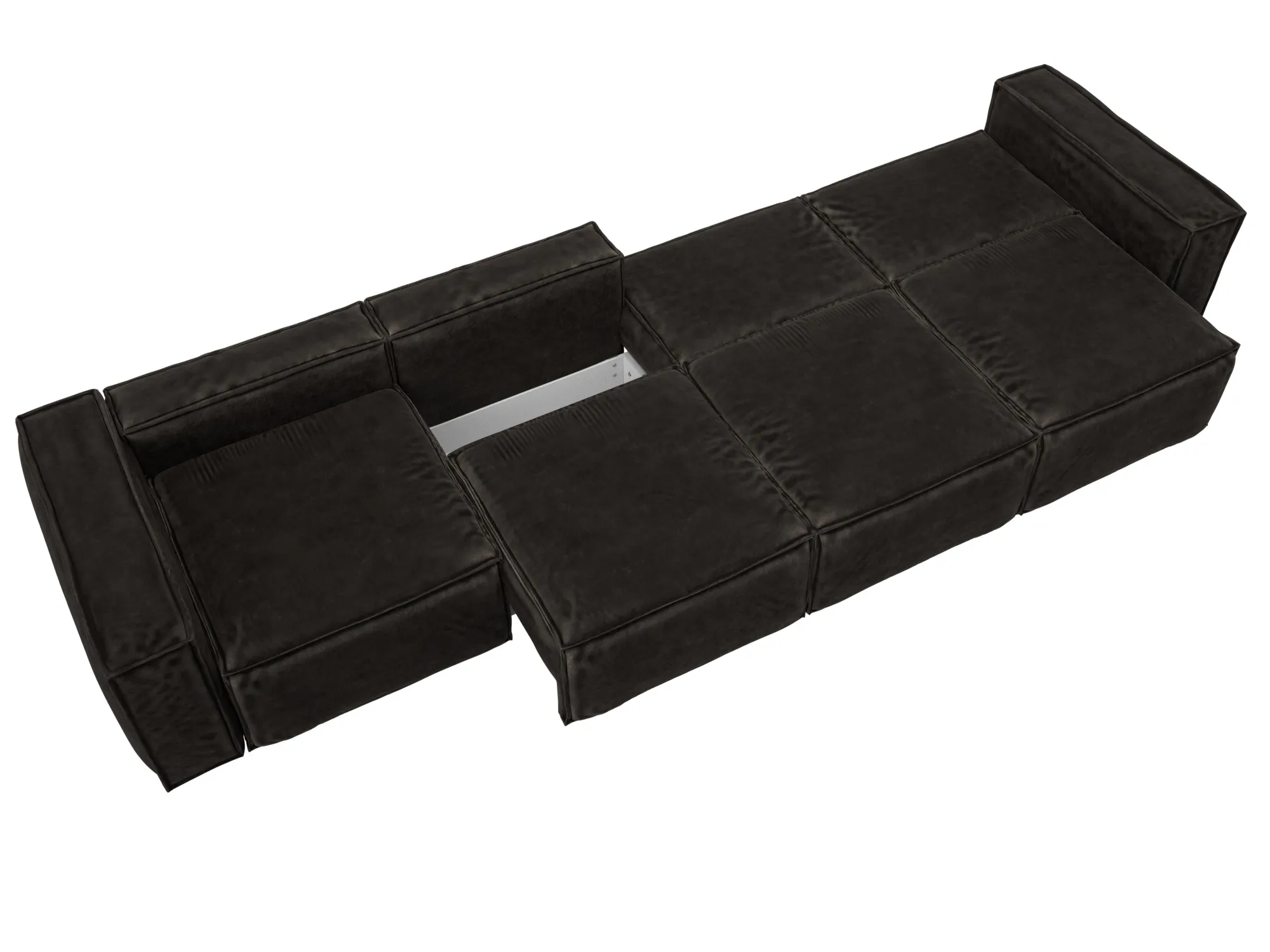 Диван прямой Лига-081 НПБ МегаЛонг ( BRUT 17 коричневый )