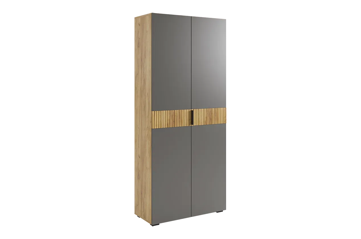 Шкаф двухдверный Бери дуб крафт золотой/графит