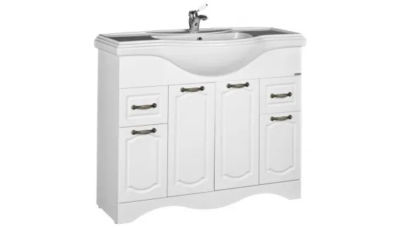 Тумба с раковиной Rich 105 см Белое Дерево