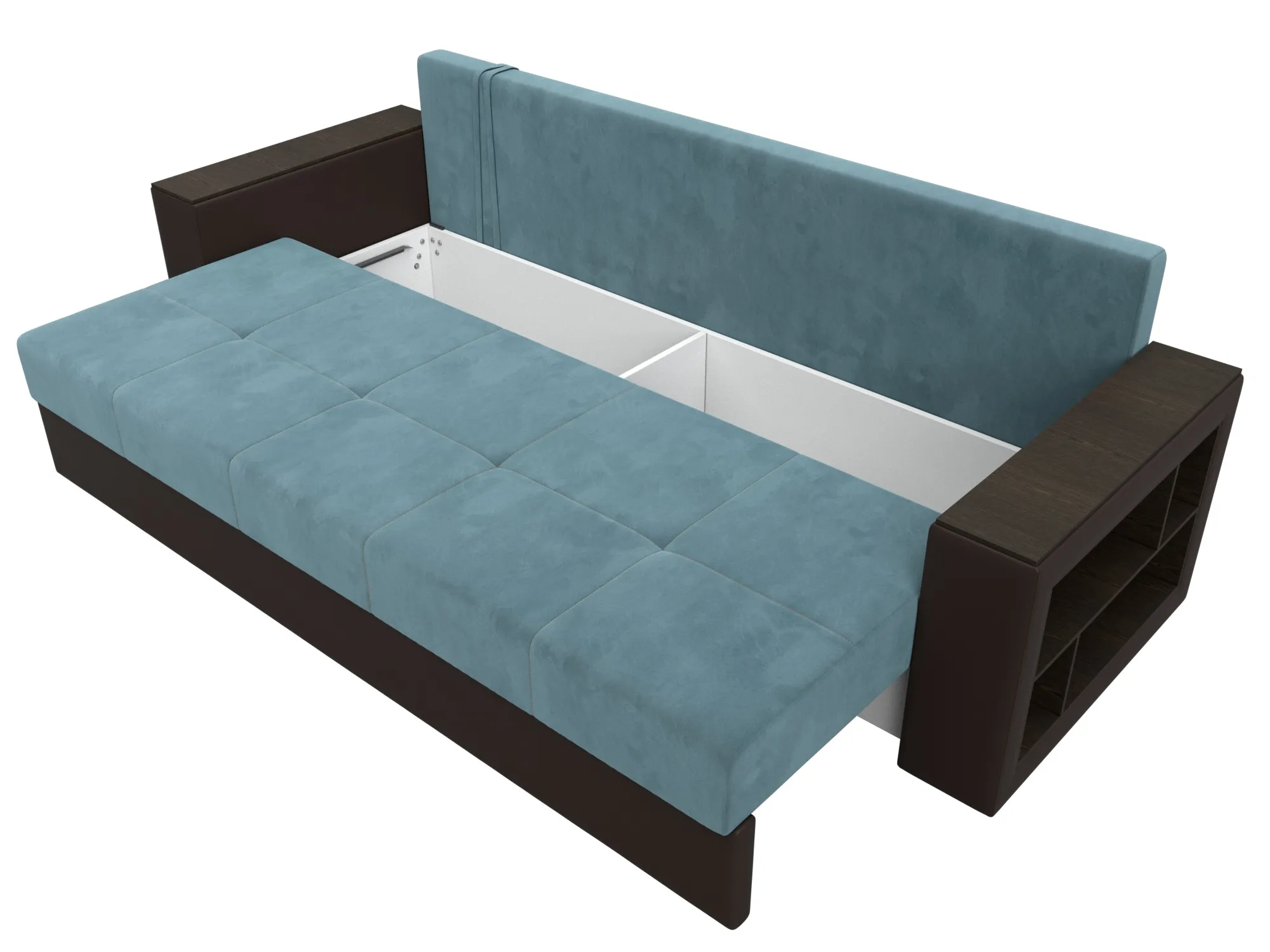 Диван прямой Дубай Лайт ( Бирюзовый;Коричневый )