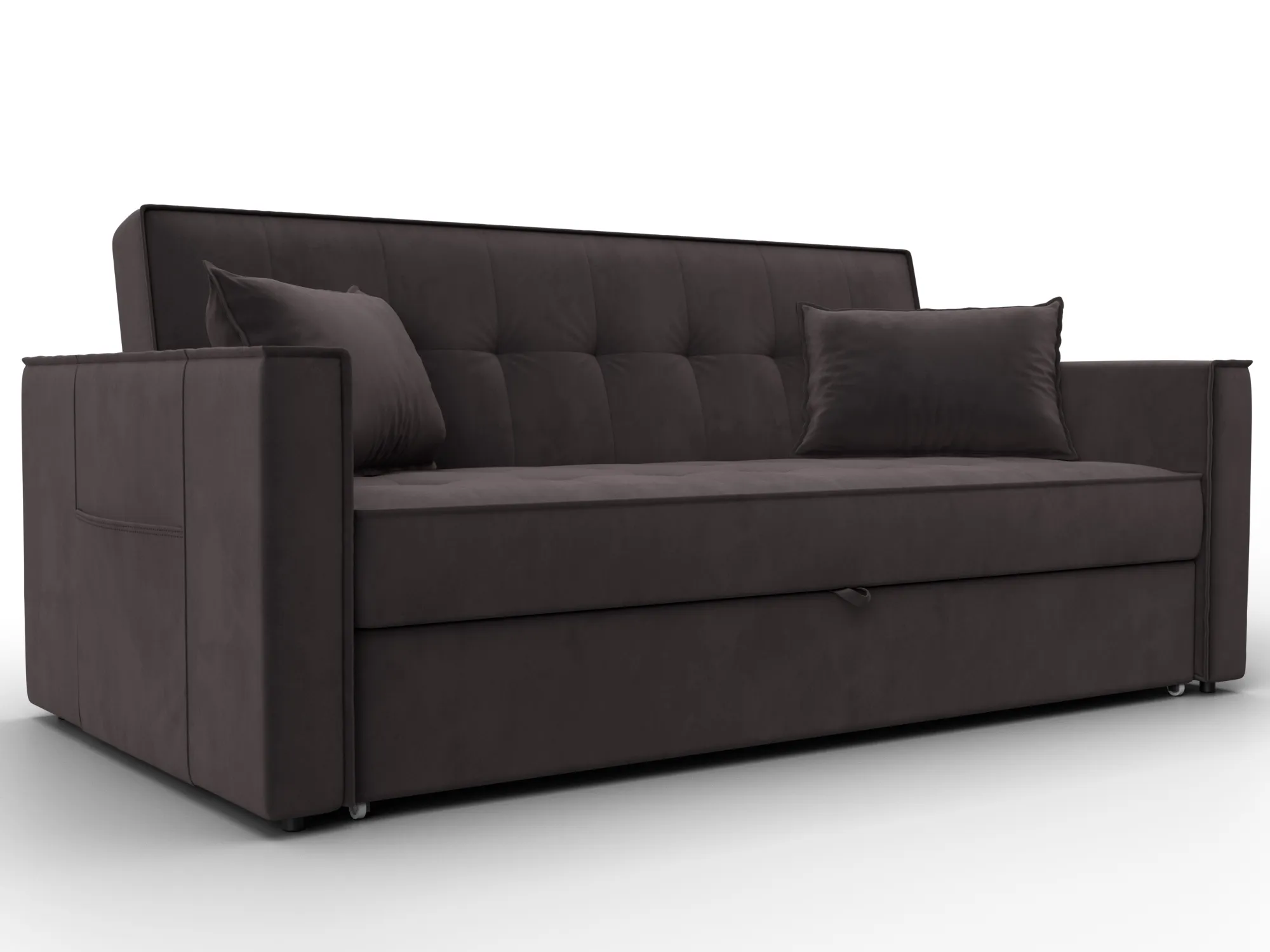 Диван прямой Лига-104 (160) ( SEVEN 727 коричневый )