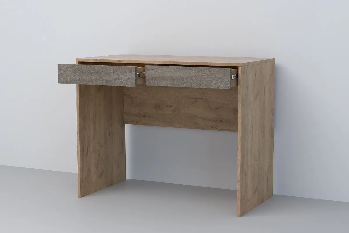 Стол Письменный СТ-1 Эго Дуб Крафт Золотой/Камень Темный