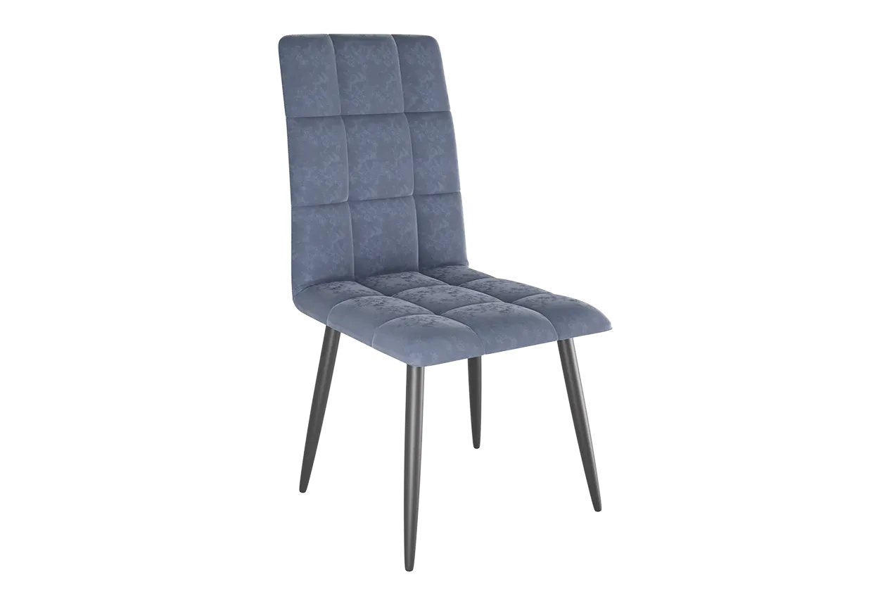 Стул Турин 2 индиго (велюр)/черный